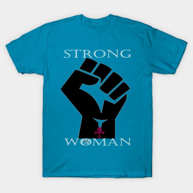 StrongWoman white T-Shirt by dahJah